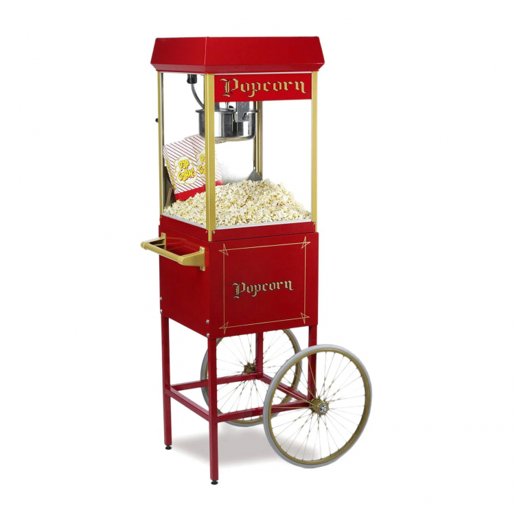 Popcorn Machine with Cart(includes supplies for 50 servings)
